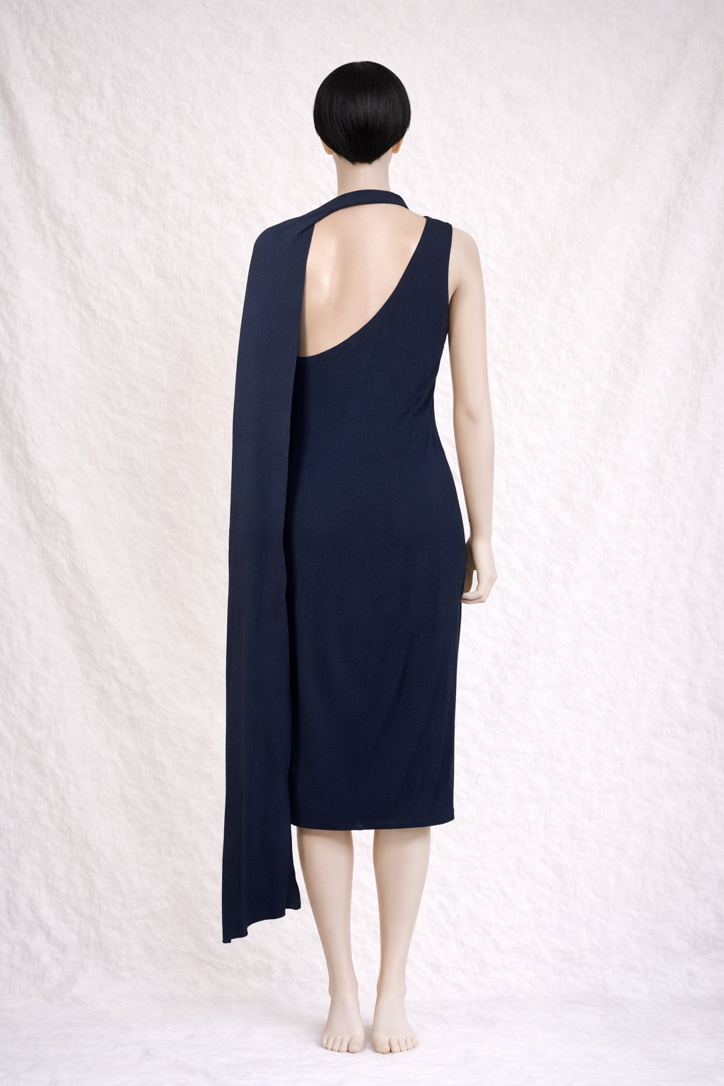 Robe authentique Hermès en soie bleu marine