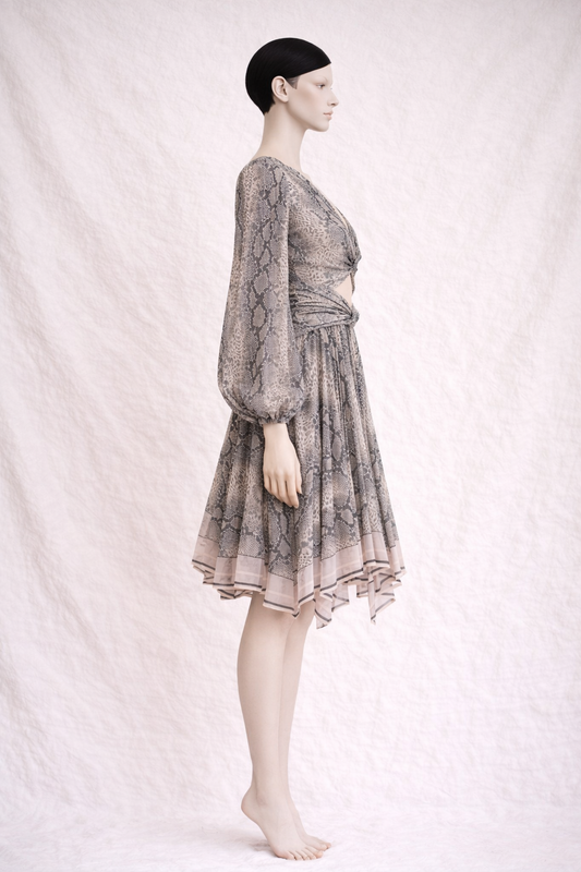 Short dress Zimmermann with authentic python print