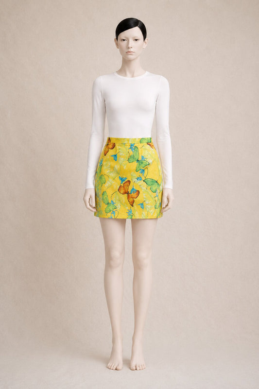 Vintage Mini Skirt Butterfly Print Kenzo Jungle Authentic
