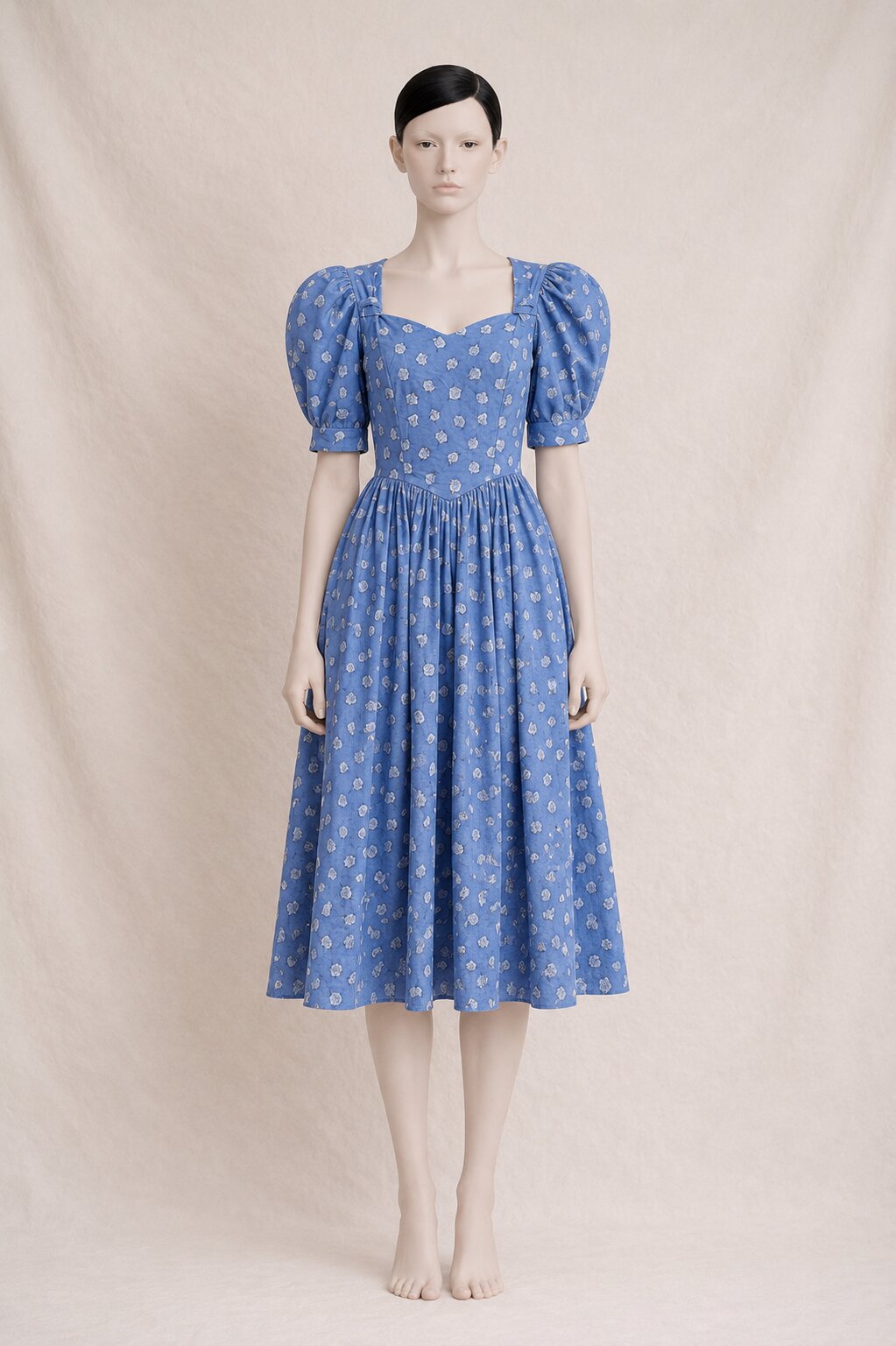 Robe en coton fleuri lila Laura Ashley vintage