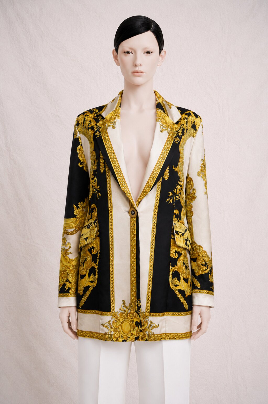 Long satin blazer Marina Sitbon for Kamosho Paris
