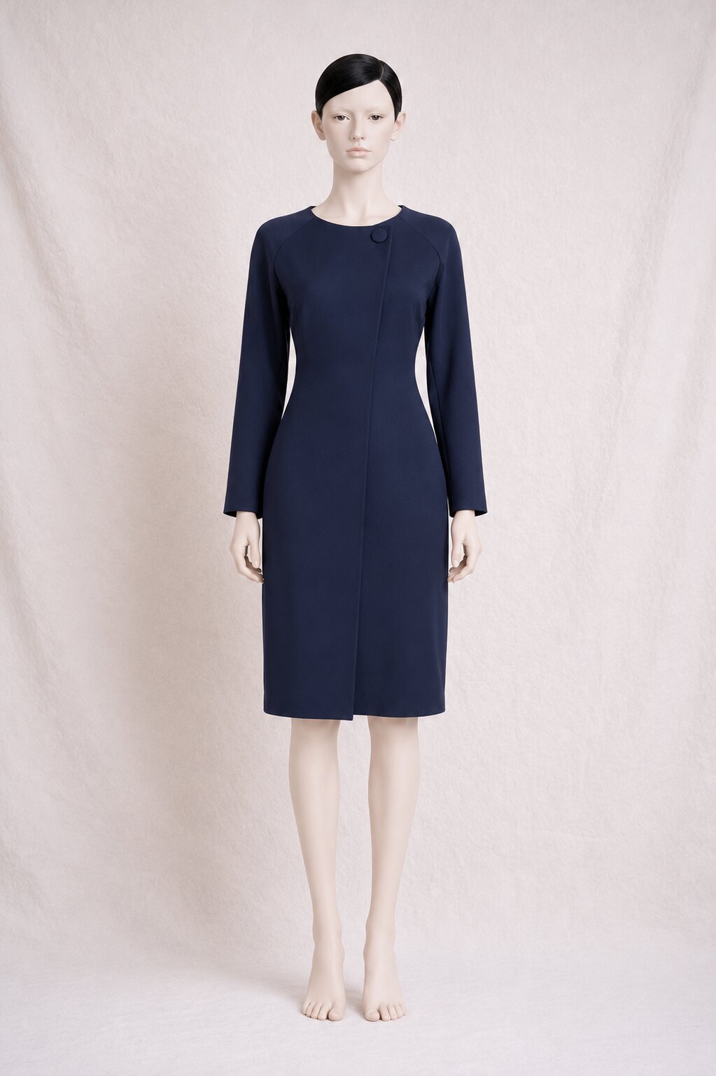 Robe droite JC de Castelbajac Paris bleu marine uniforme vintage