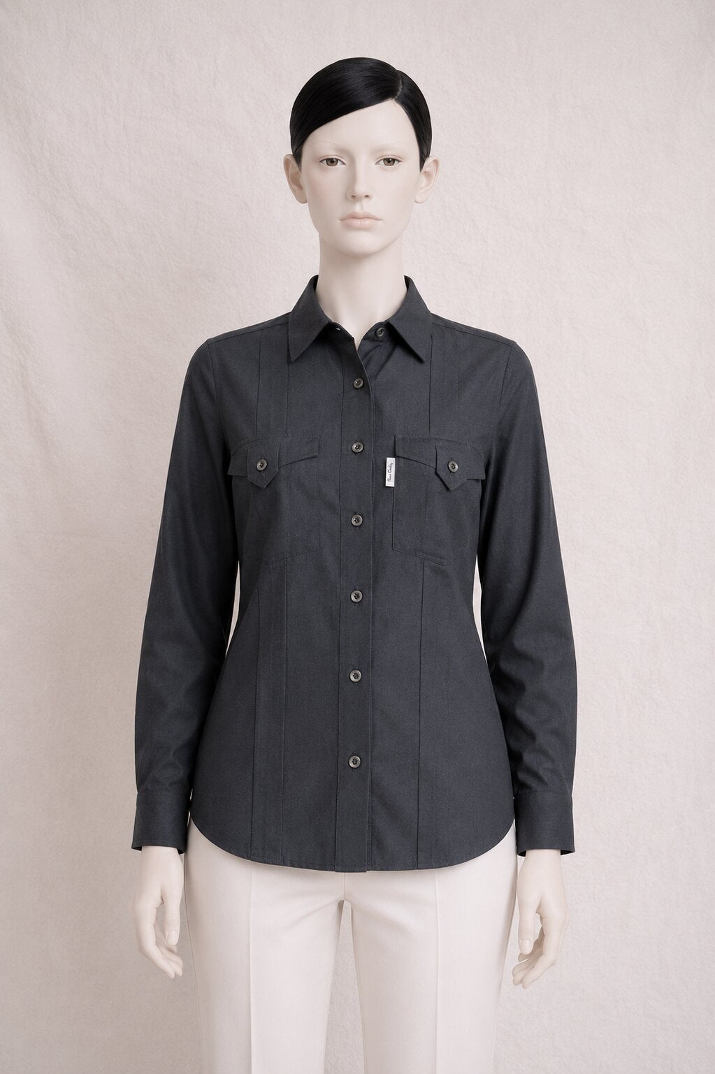 Chemise en coton noire Pierre Cardin Paris vintage neuve