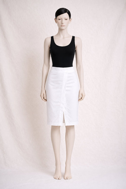 Authentic vintage white cotton wrap skirt Lacoste