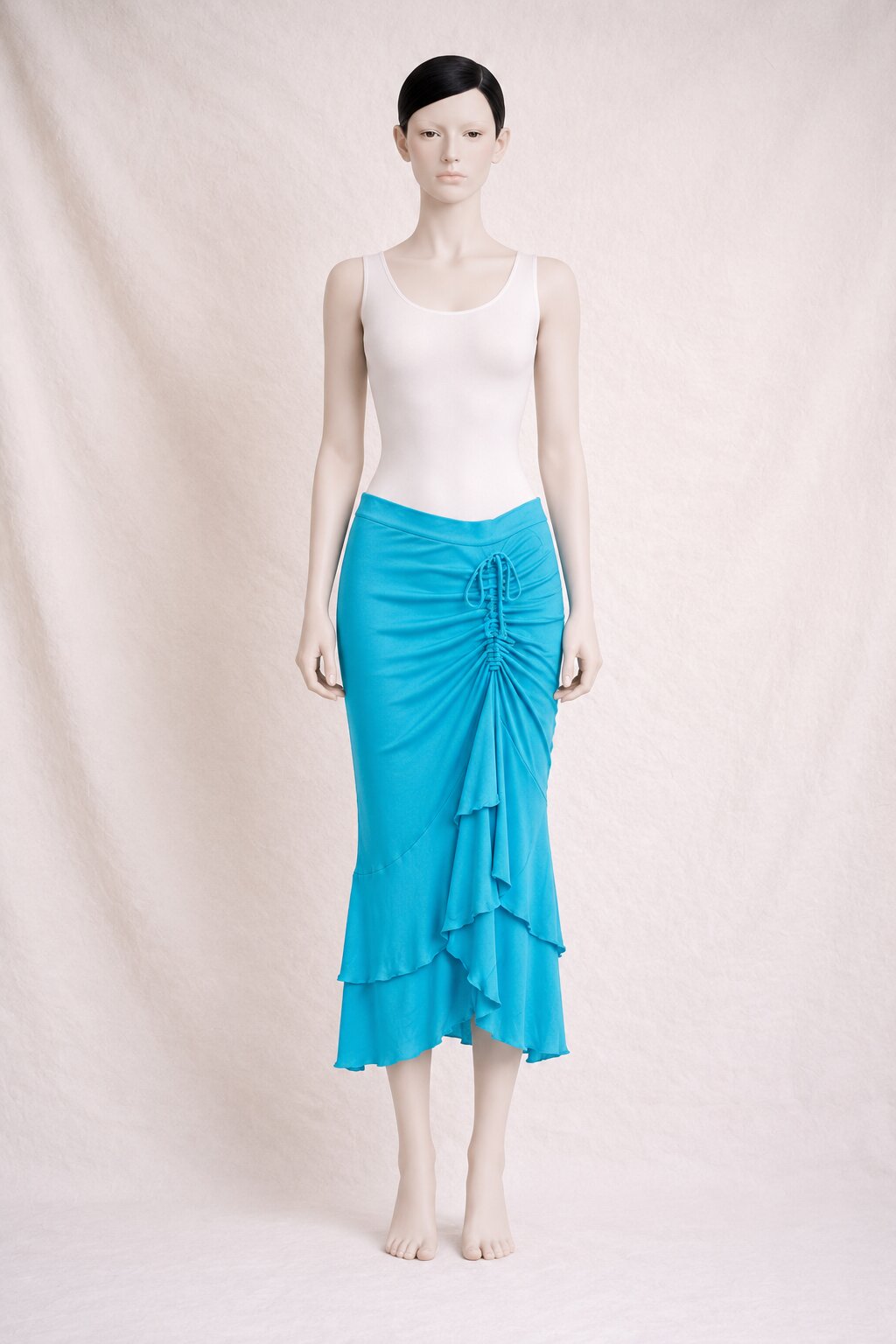 Turquoise Ruffled Skirt Moschino Jeans