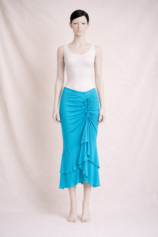 Turquoise Ruffled Skirt Moschino Jeans