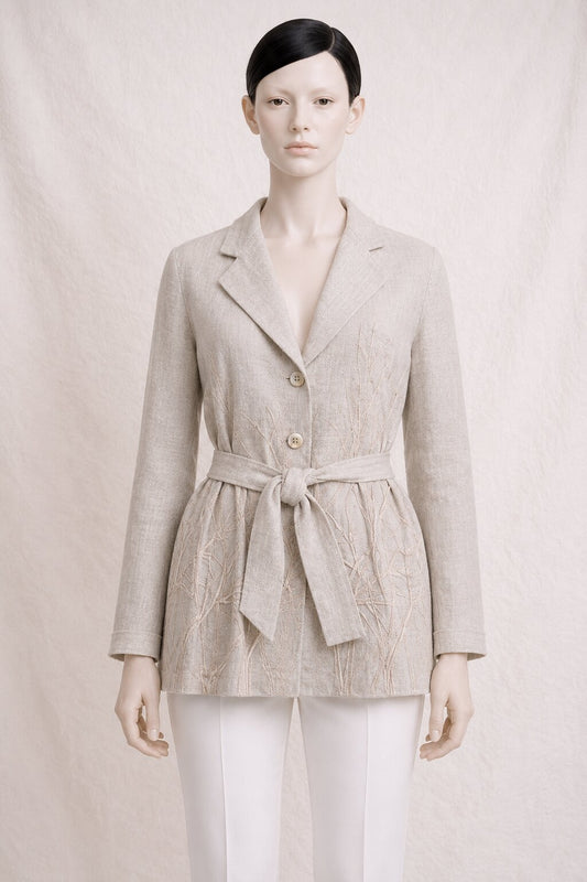 Vintage Jeff Galliano Paris Blazer in Natural Linen