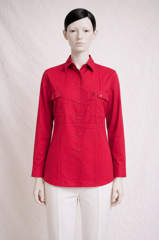 Vintage New Authentic Pierre Cardin Paris Red Shirt