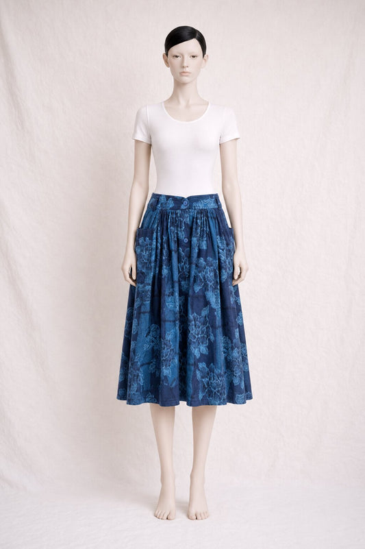 Floral printed denim skirt Kenzo Jap authentic vintage
