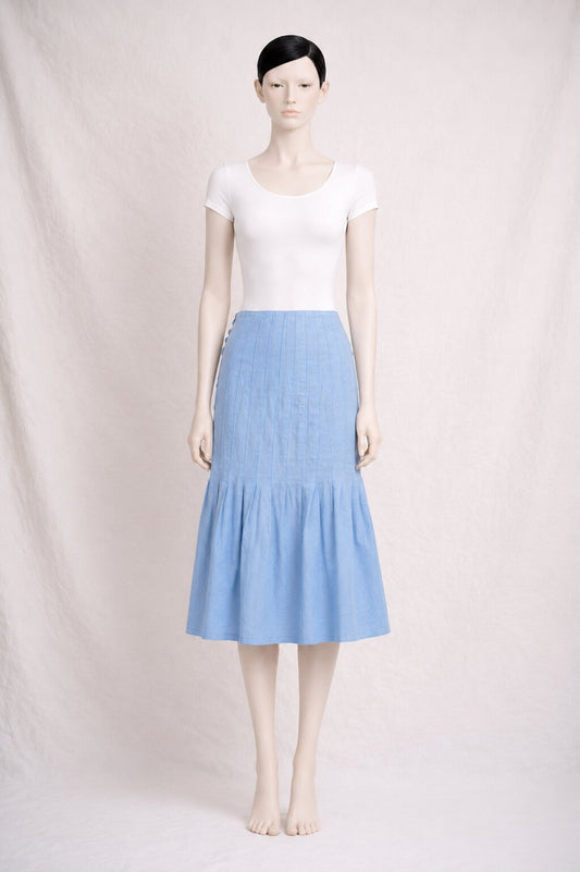 Authentic Vintage Sonia Rykiel Light Blue Cotton Skirt