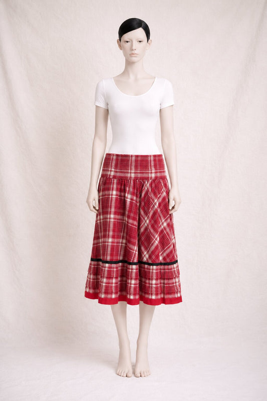 Authentic Vintage Kenzo Paris Red Check Skirt