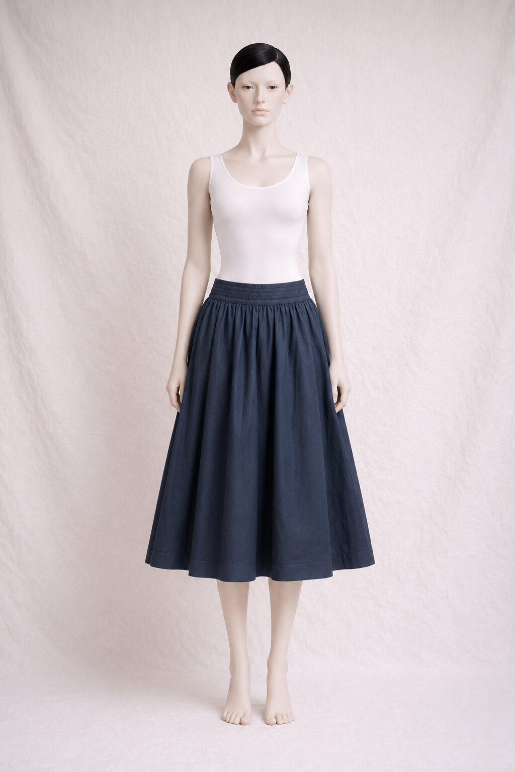 Authentic Vintage Midi Flared Skirt Saint Laurent Rive Gauche