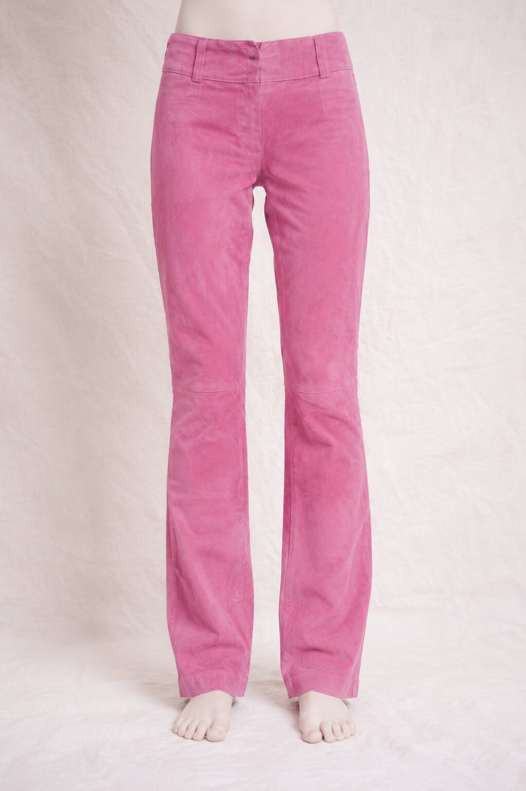 Authentique pantalon Dolce & Gabbana en daim rose fuchsia vintage