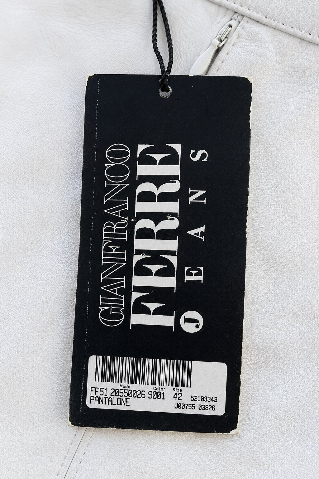 Authentic Gianfranco Ferré vintage white leather trousers