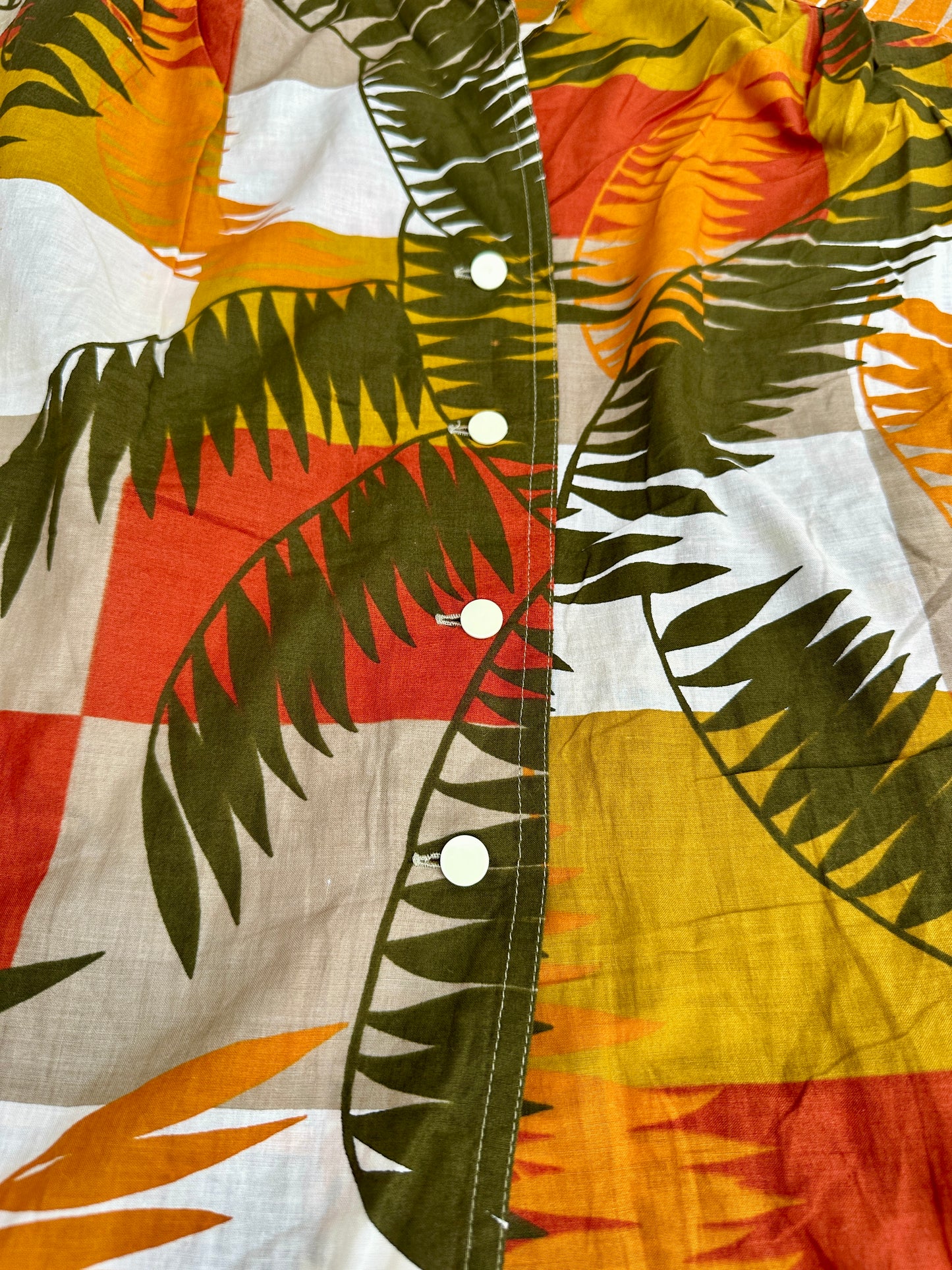 Chemisier en coton aux accents tropicaux Pierre Cardin vintage authentique