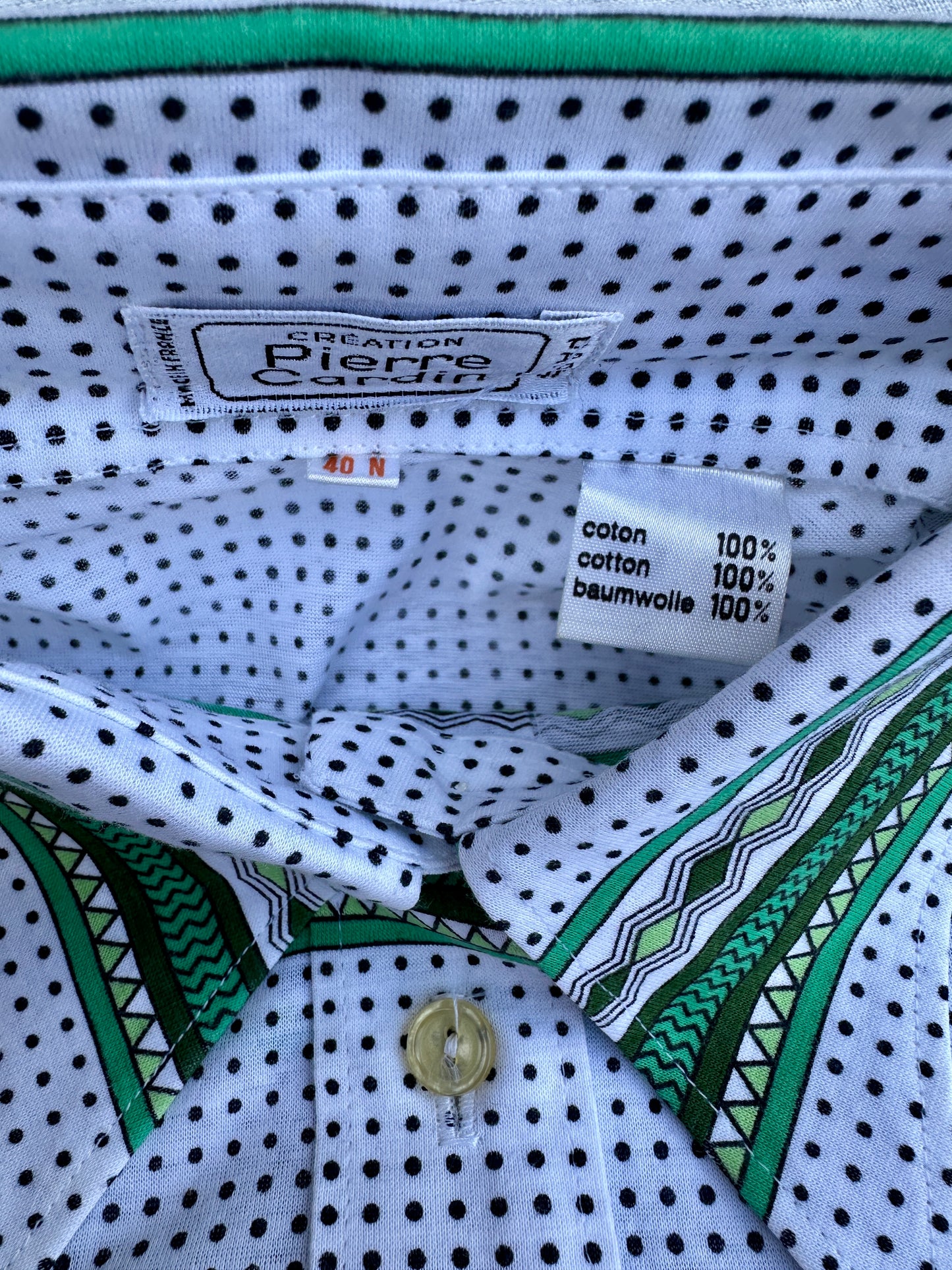Chemise en coton  Pierre Cardin vintage authentique neuve