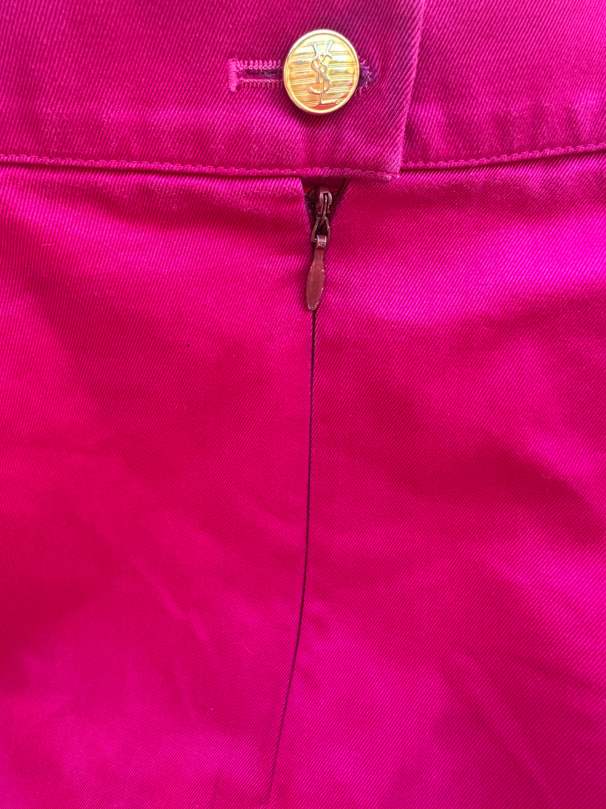 Jupe Crayon Fuchsia Vintage Authentique Yves Saint Laurent