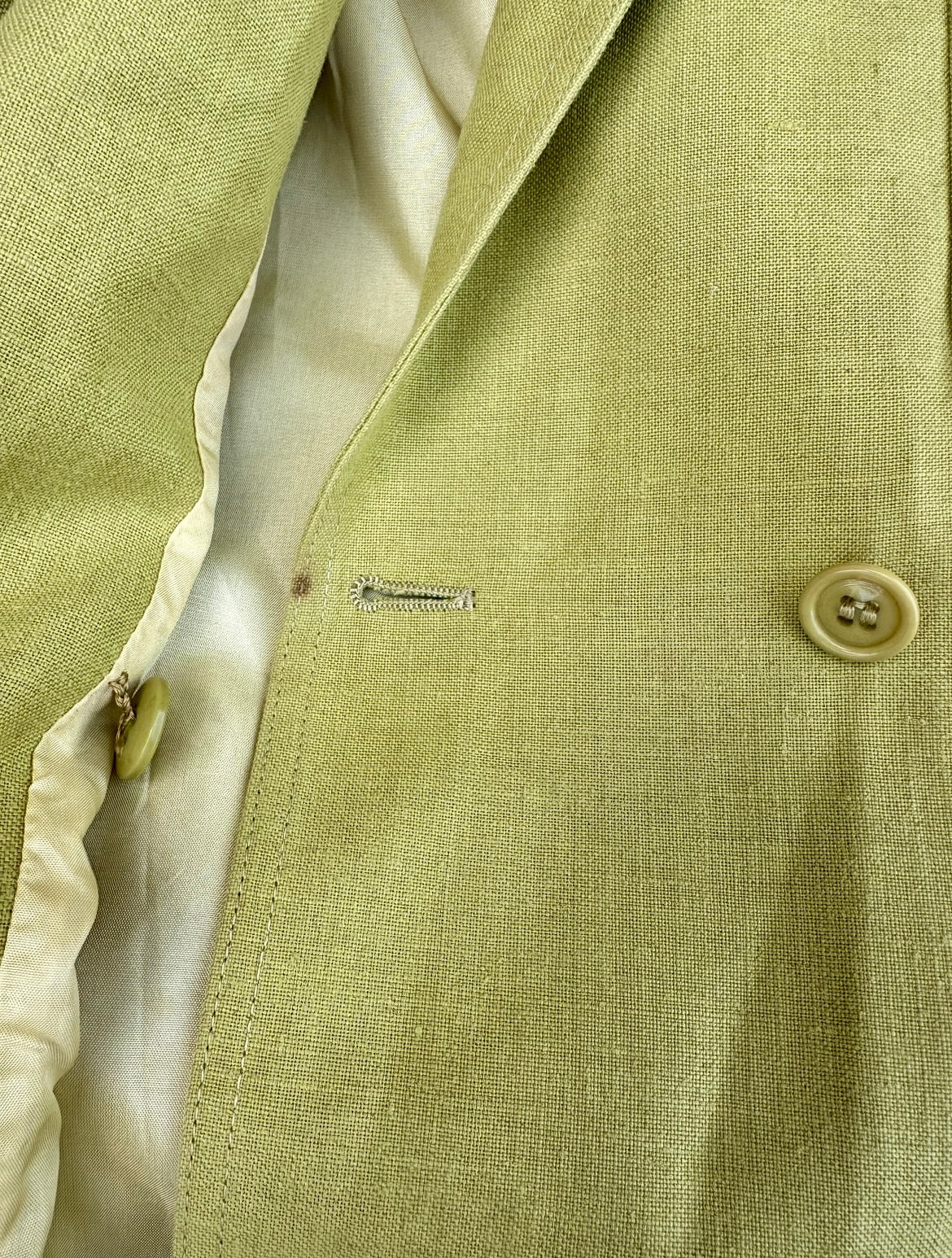 Blazer en lin pistache Guy Laroche Paris vintage
