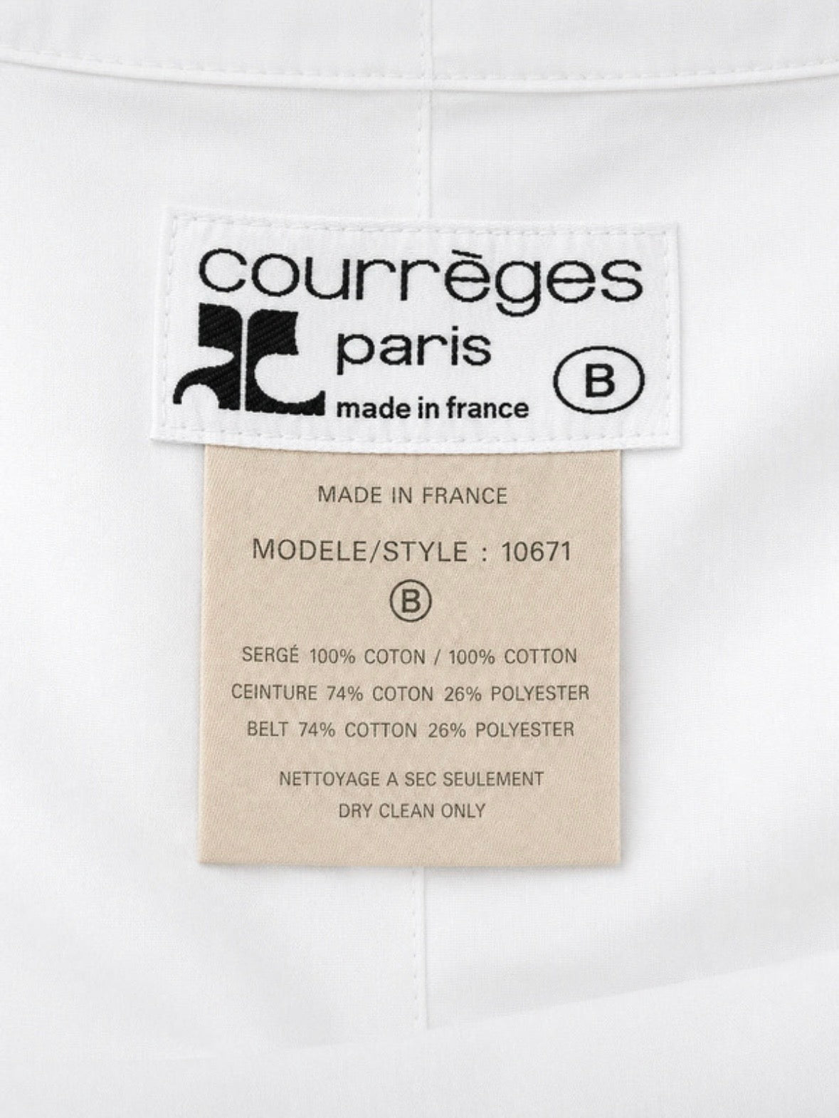 White Wrap Skirt Courrèges Paris Authentic Vintage