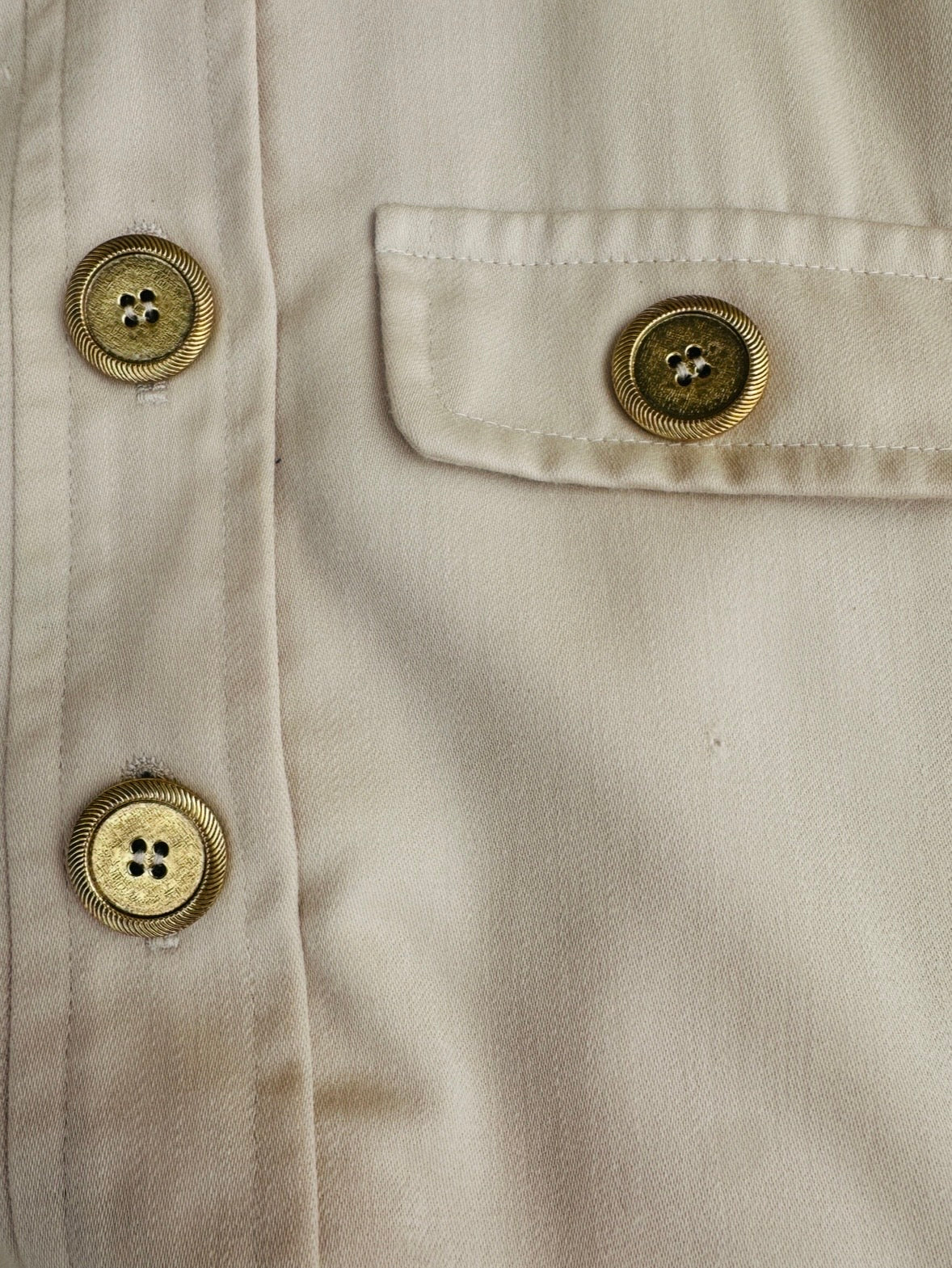 Authentique veste saharienne en laine sable Yves Saint Laurent vintage