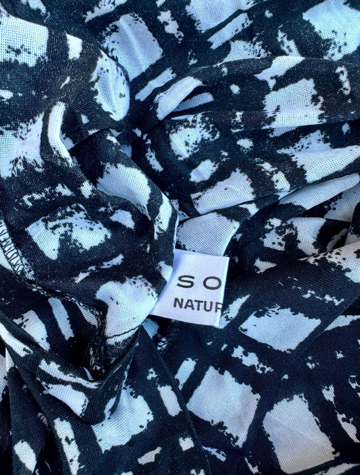 Authentic Jeanne Lanvin Paris black and white stretch silk top vintage