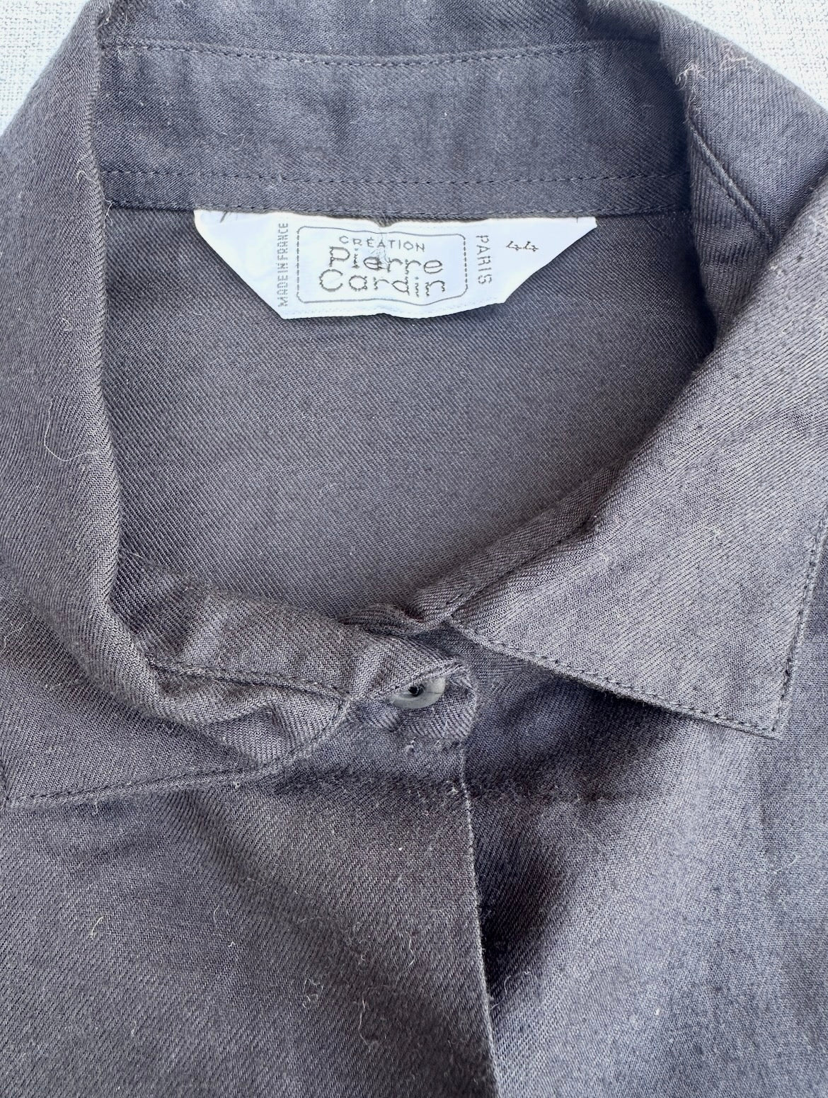 Chemise en coton noire Pierre Cardin Paris vintage neuve