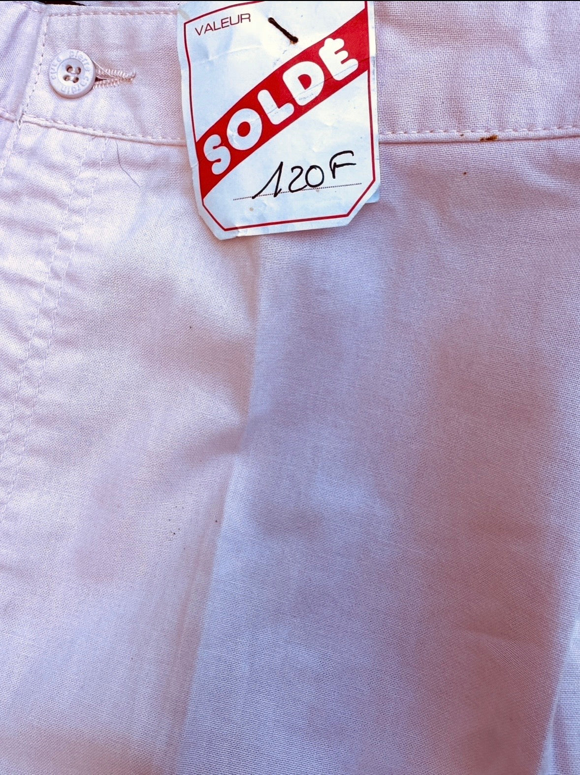 Pantalon en coton rose poudré Pierre Cardin – Neuf avec étiquette - Vintage
