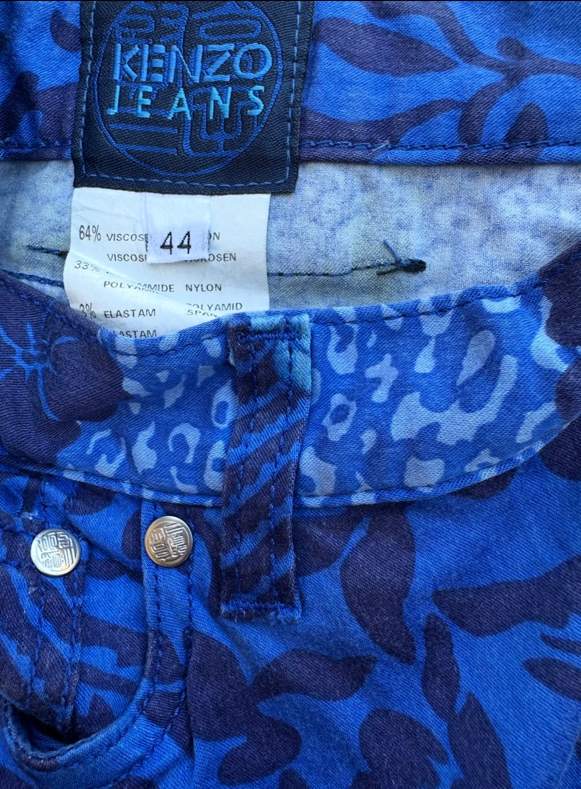 Jeans Vintage Kenzo Authentiques avec Imprimé Floral