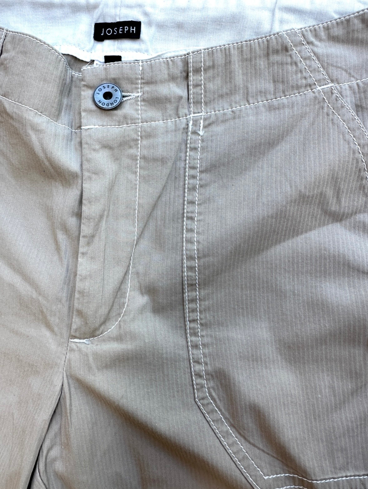Beige corduroy flared trousers by Joseph