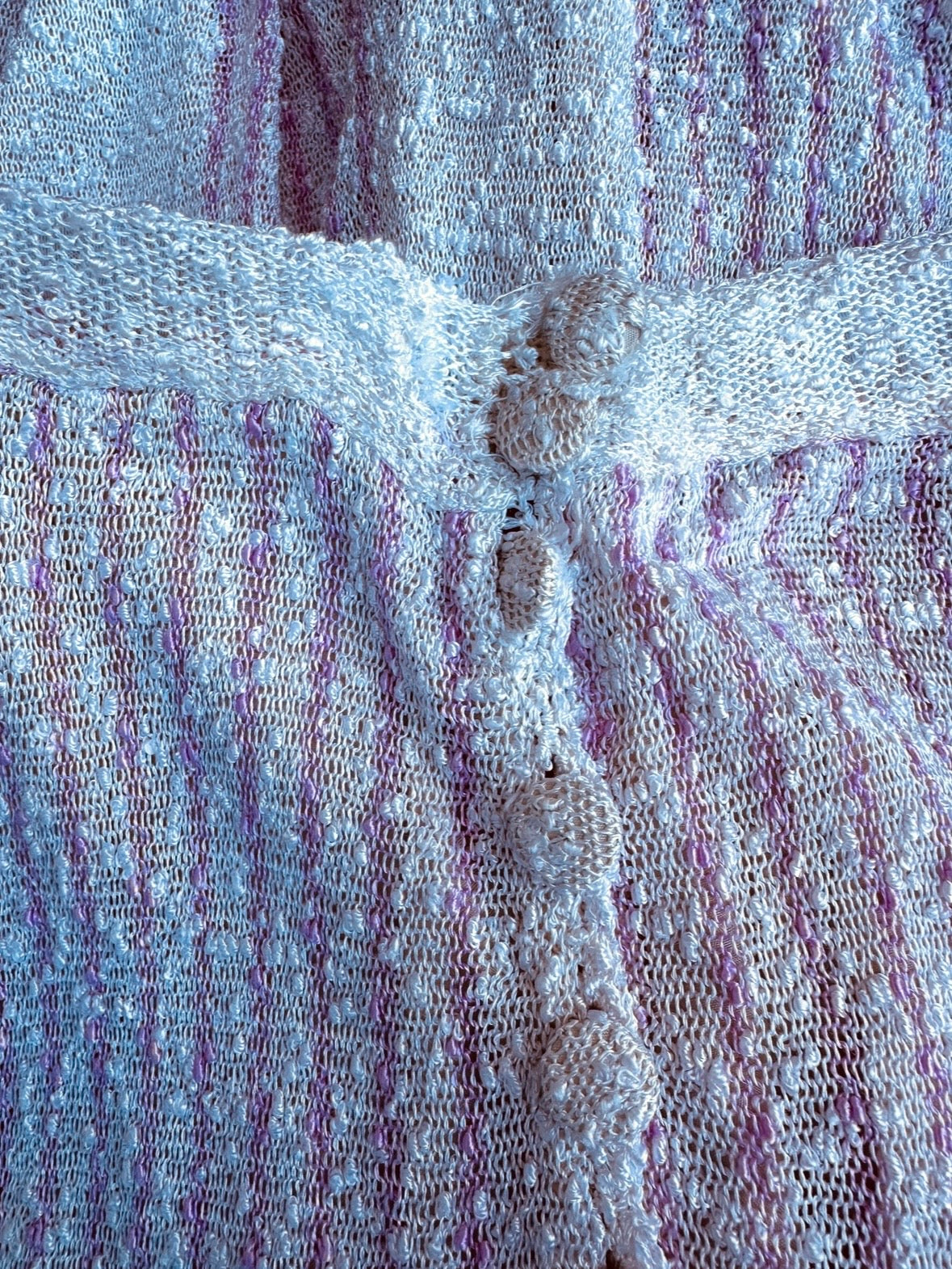 Jupe Vintage Authentique Louis Féraud Paris en Maille Rayée Rose et Blanche