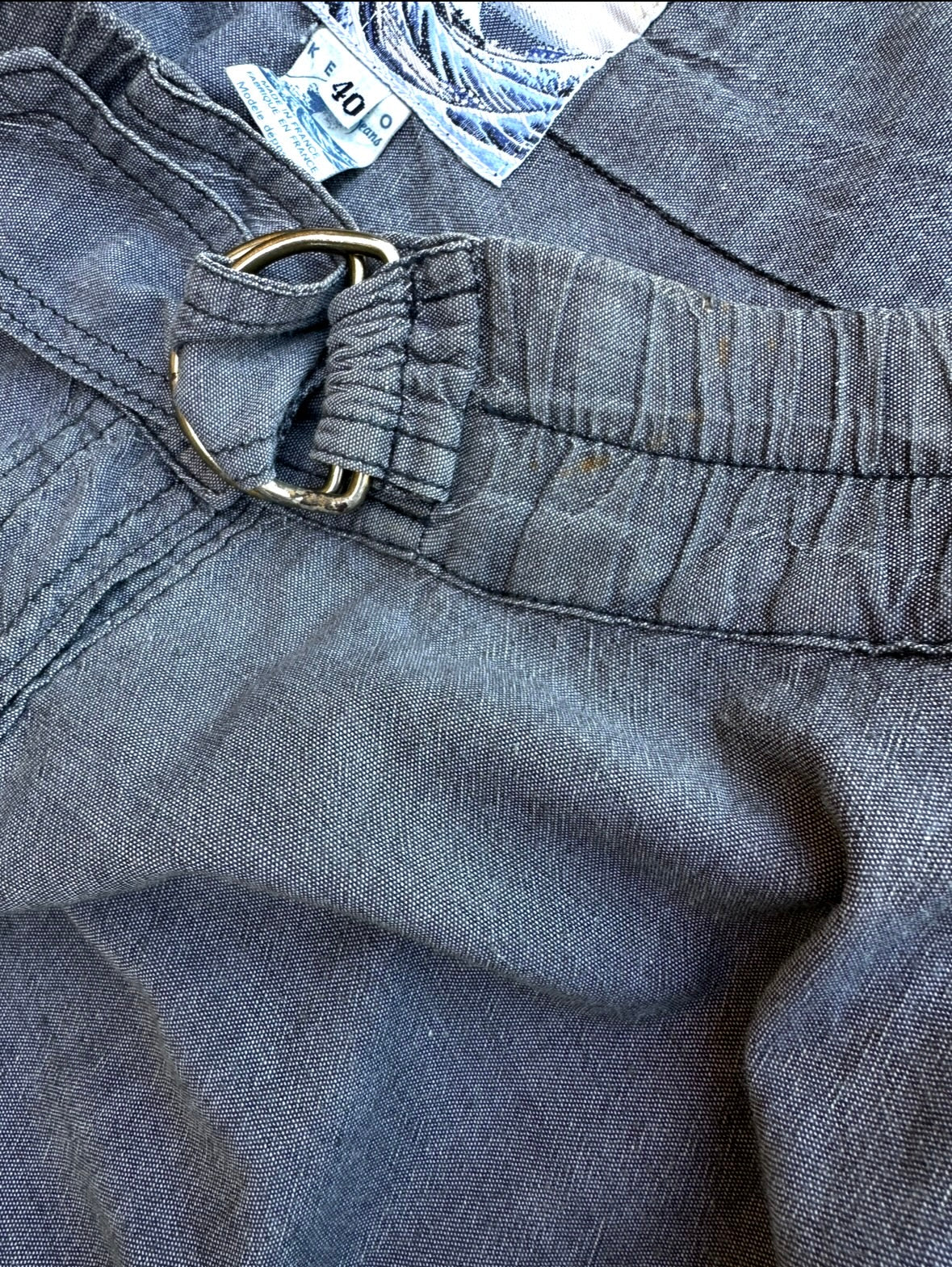 Jupe en Jean Vintage Authentique Kenzo en Denim Gris Clair