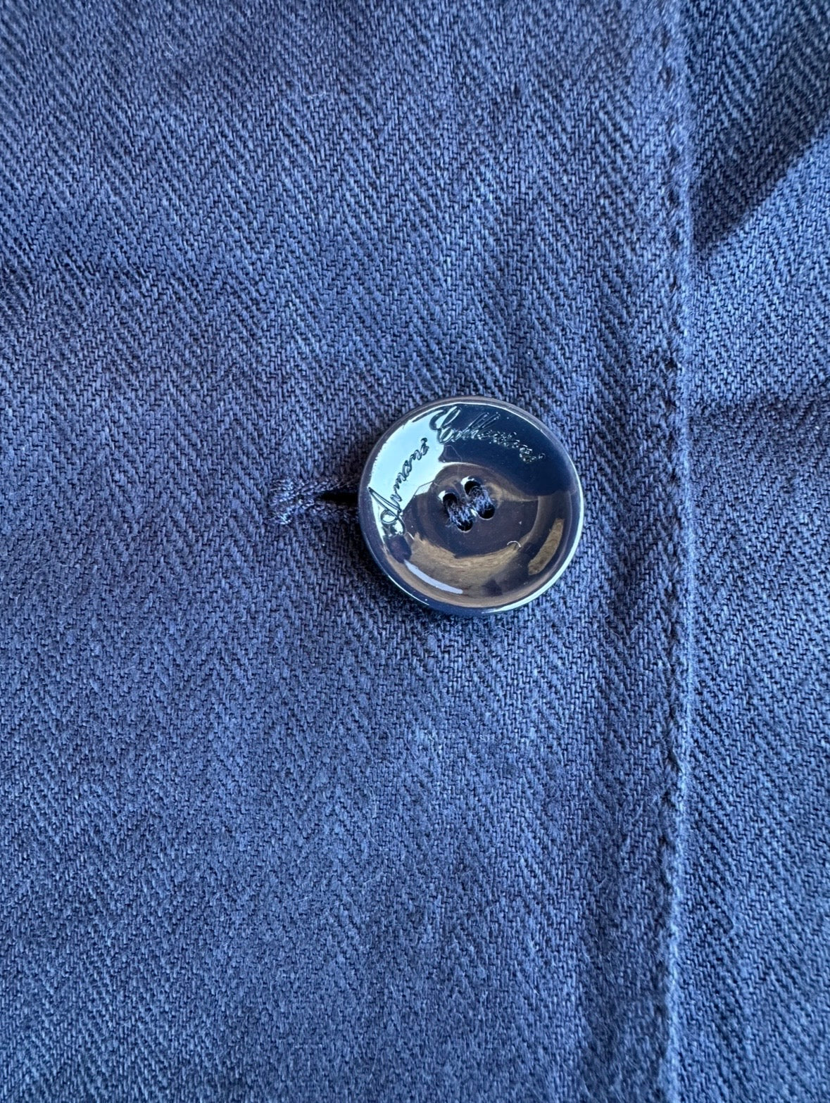 Authentic New Blue Linen Blazer Armani Collezioni