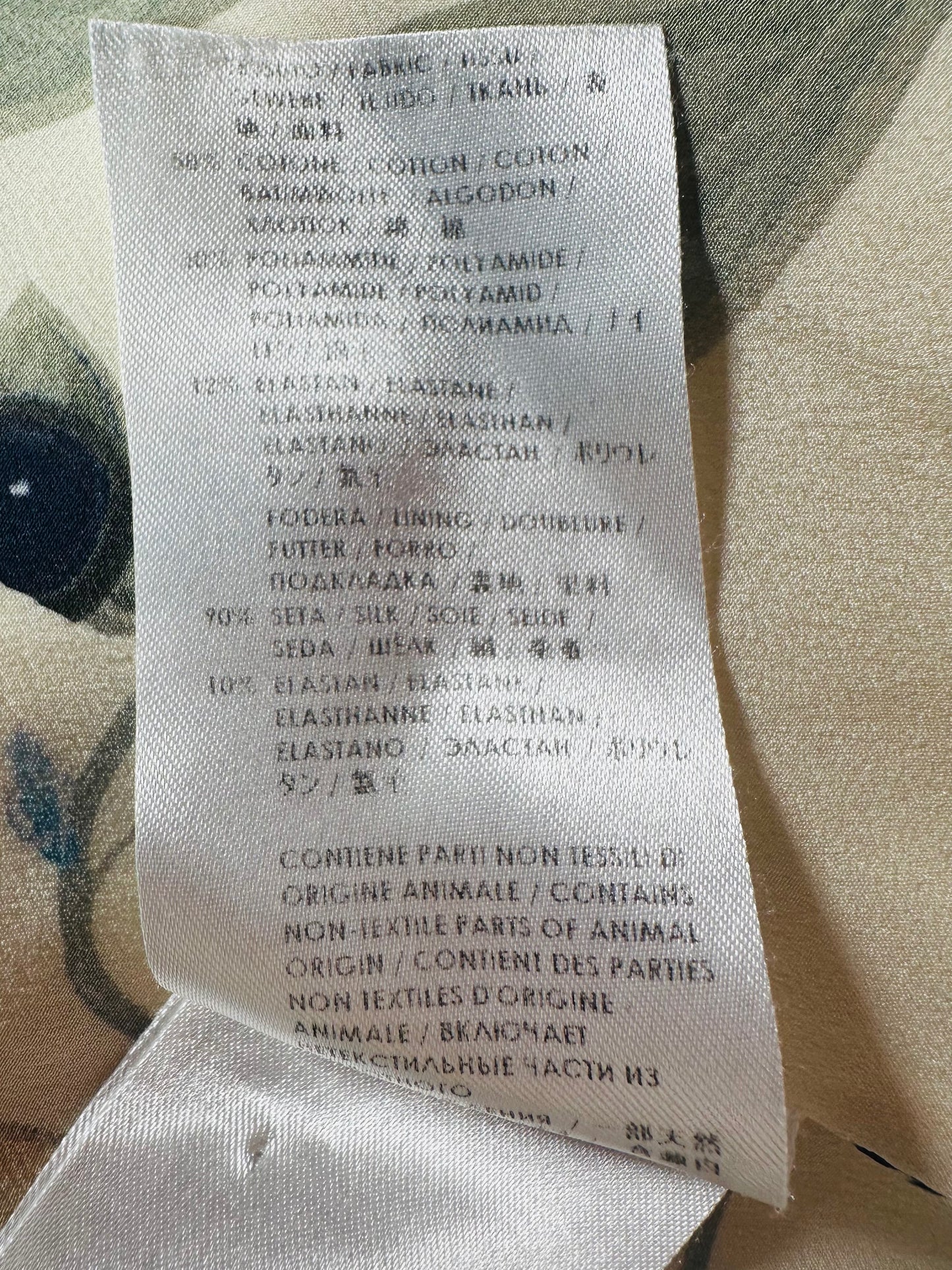 Blazer authentique Gucci en coton écru avec doublure florale en soie