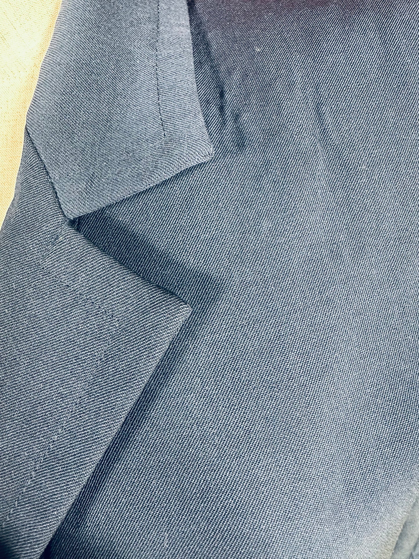 Blazer authentique Yves Saint Laurent Variation en laine bleu marine vintage