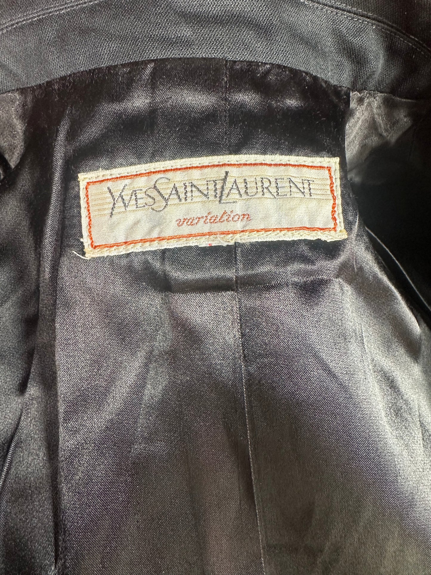 Blazer en laine Yves Saint Laurent noire vintage authentique