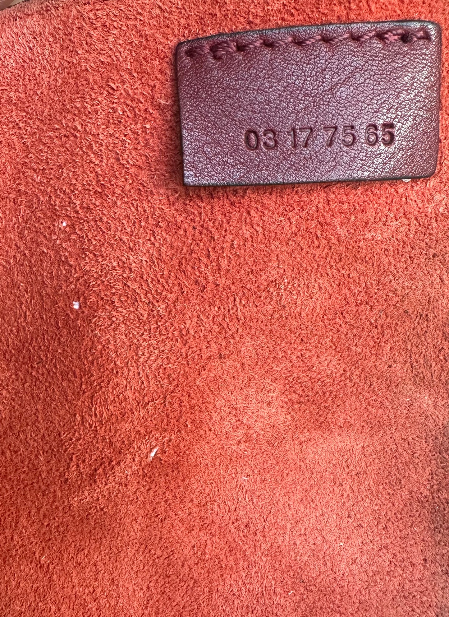 Sac authentique Chloé Cabas Milo en cuir bordeaux