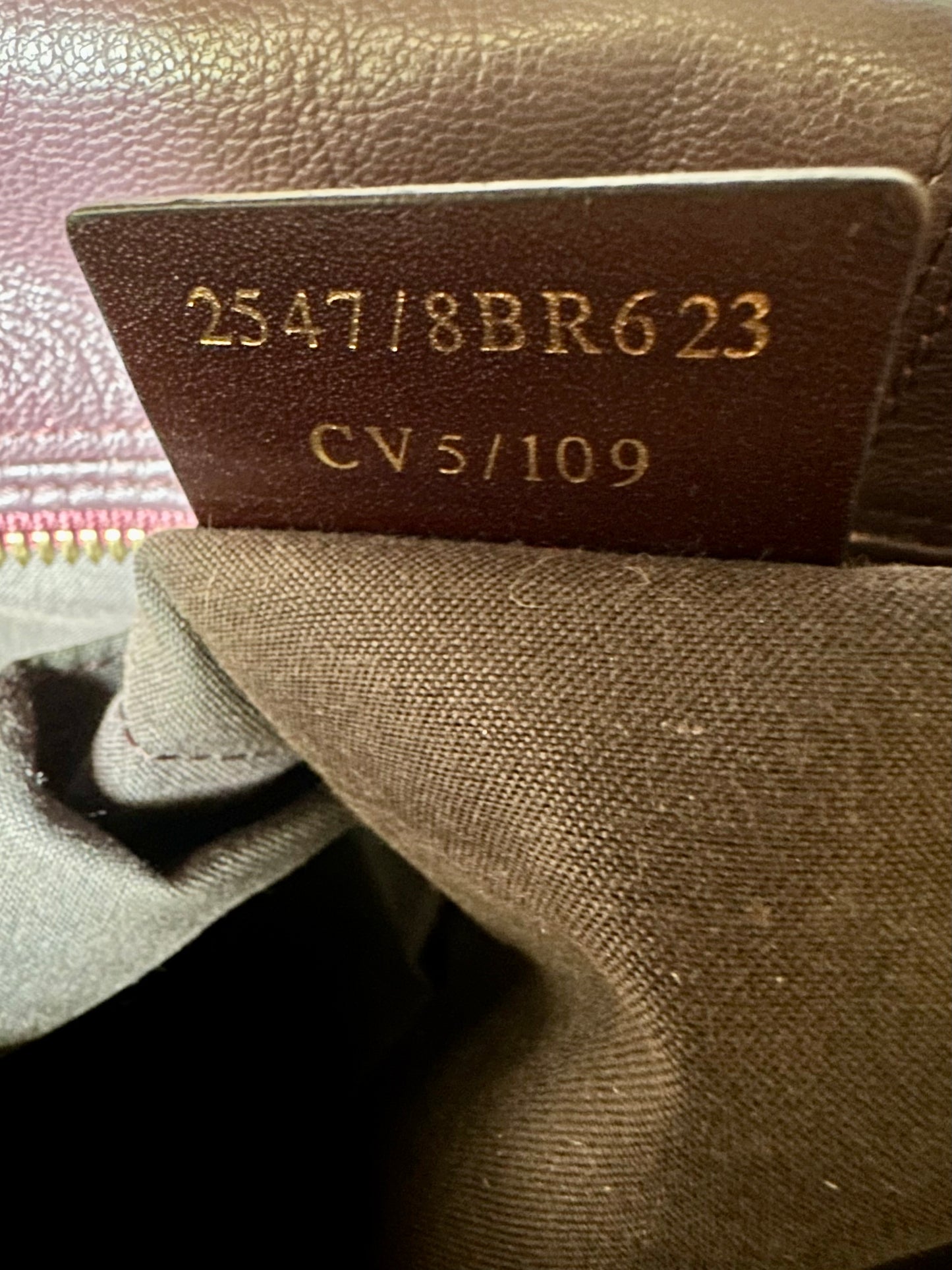 Sac en cuir prune Fendi authentique