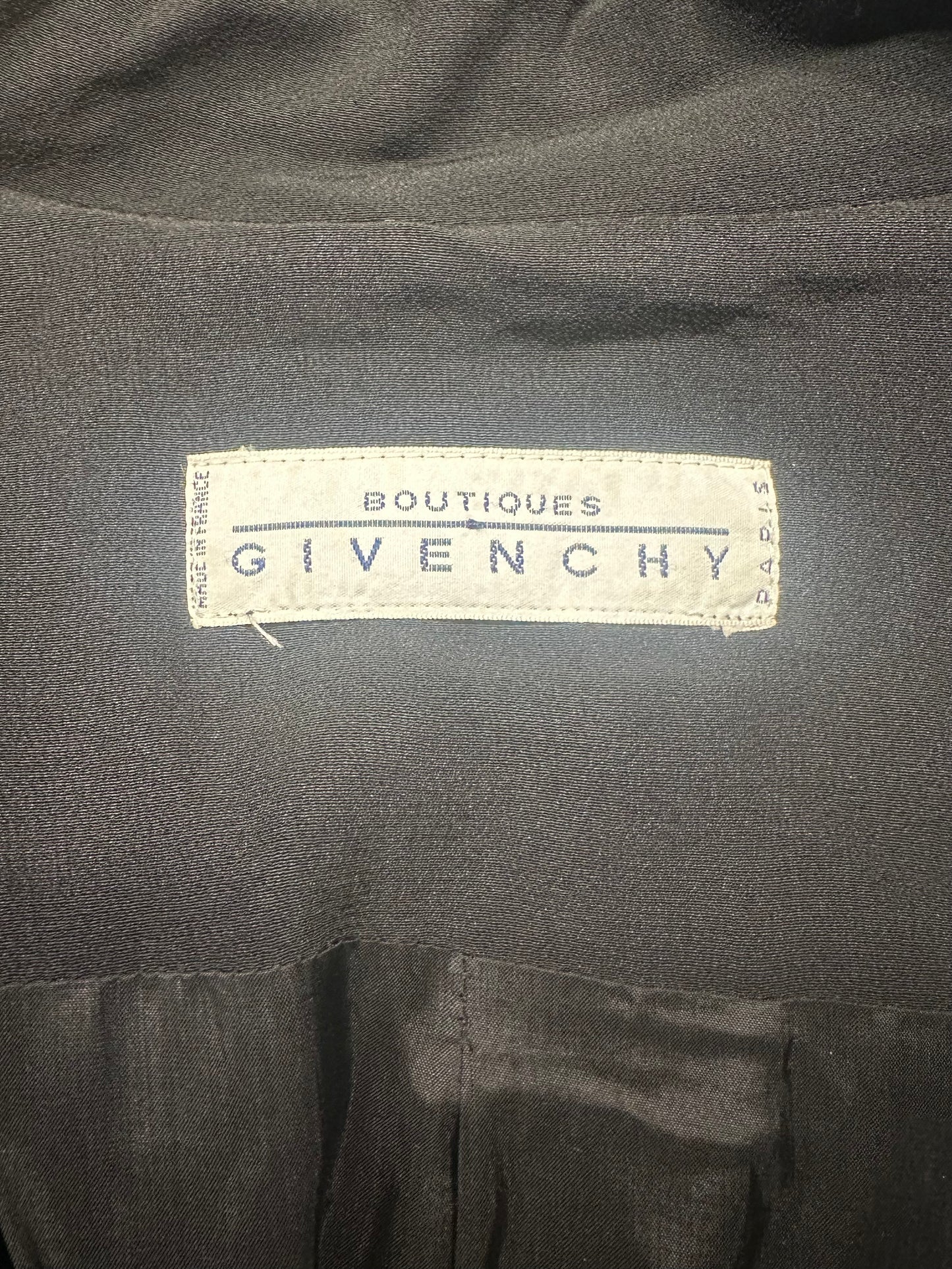 Robe noire Givenchy Paris vintage authentique