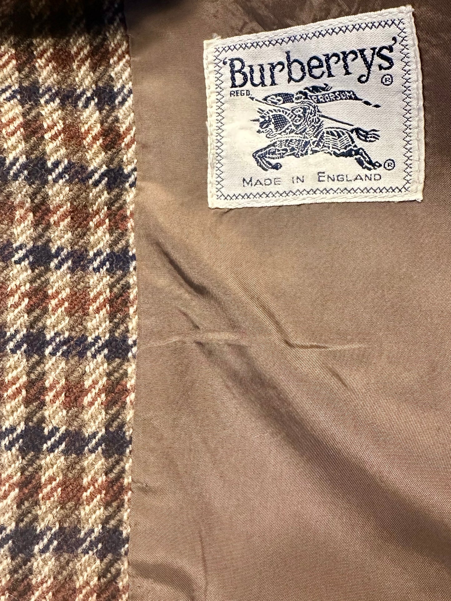 Blazer Burberrys authentique en tweed de laine à motif carreaux