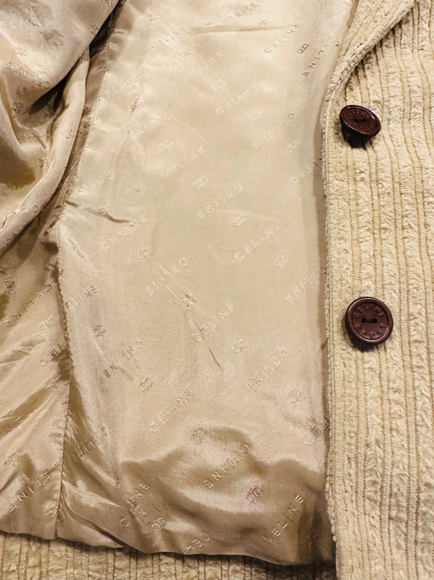 Ensemble tailleur jupe Céline Paris authentique vintage circa 70
