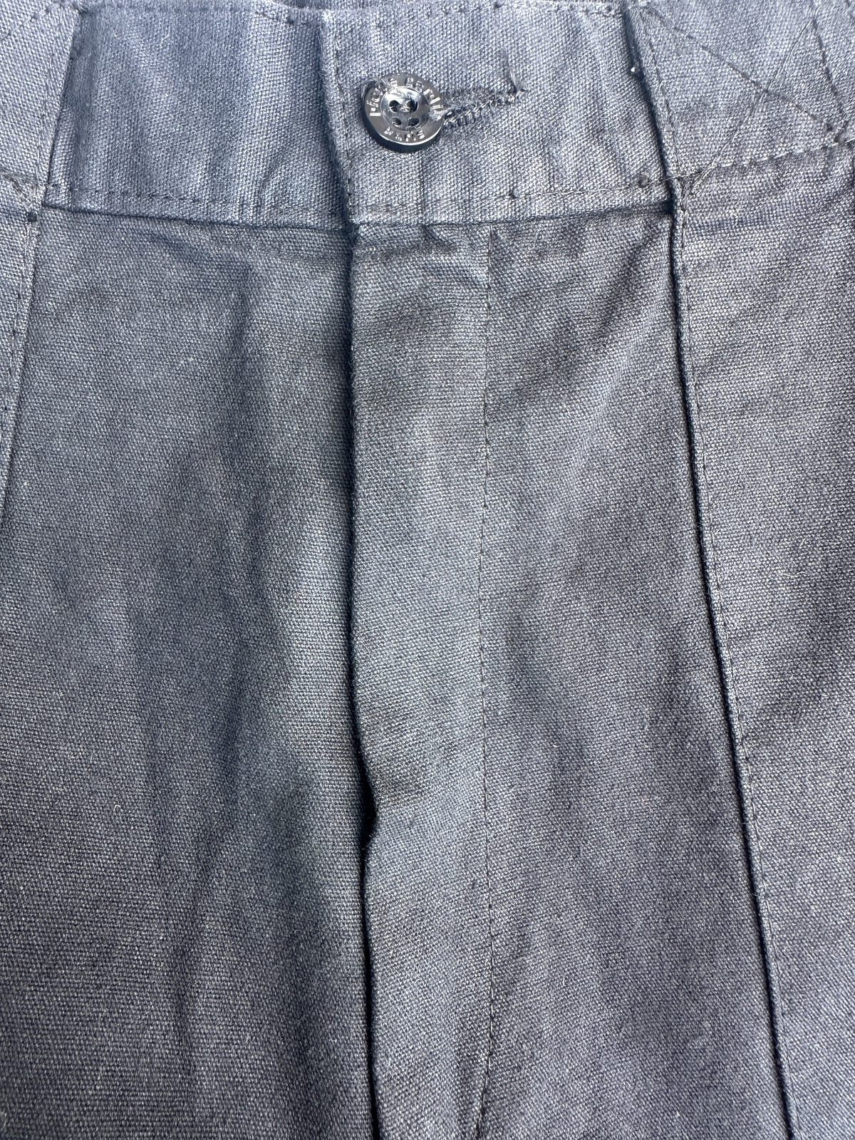 Pantalon carotte en coton denim noir vintage authentique par Pierre Cardin