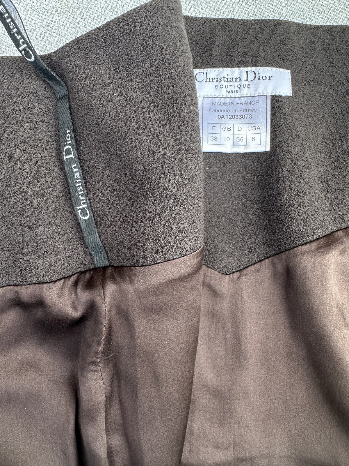 Authentic Vintage Dior Black Wool Pencil Skirt
