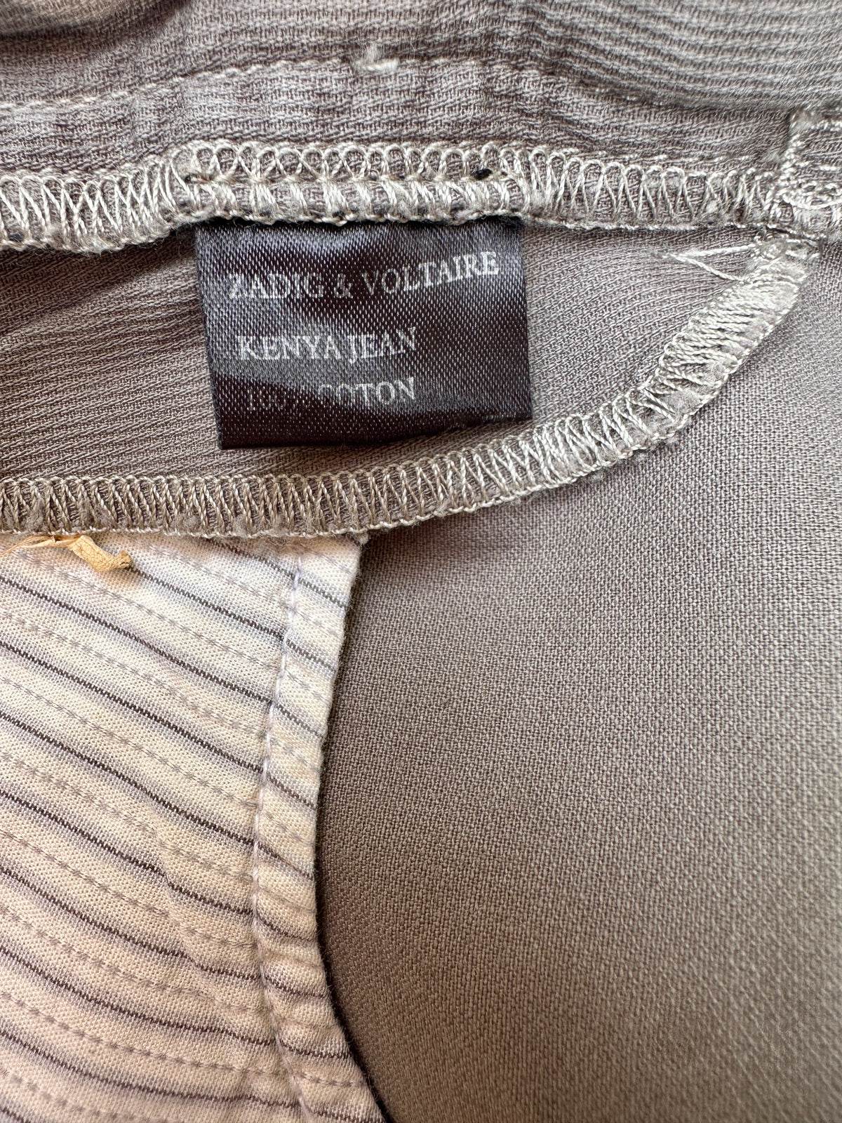 Authentic vintage olive cotton cargo trousers Zadig & Voltaire