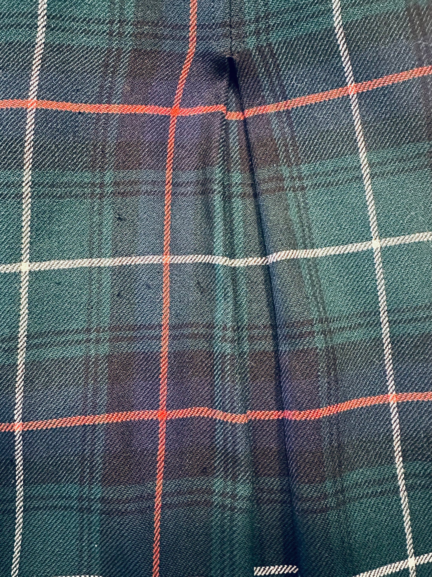Jupe Burberrys London en laine tartan vert vintage authentique