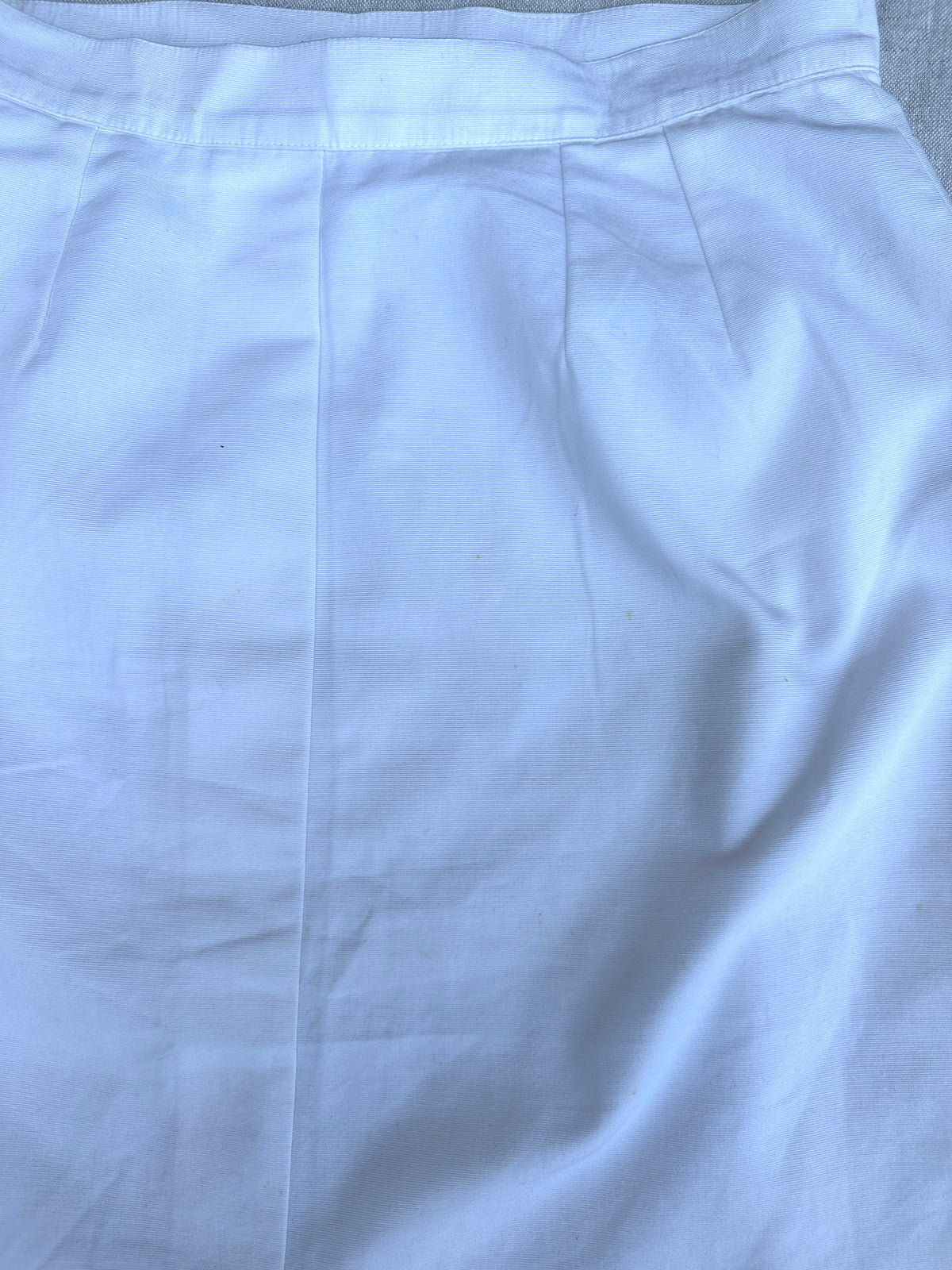 Authentic Vintage Yves Saint Laurent White Cotton Skirt
