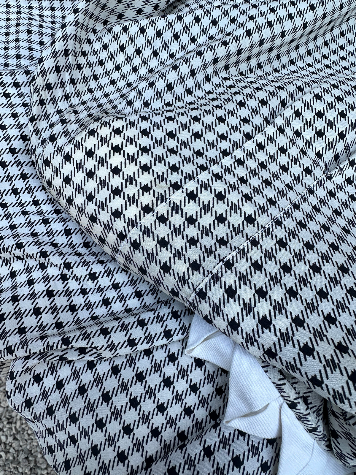 Robe Vintage Authentique Nina Ricci en Soie Blanche et Noire