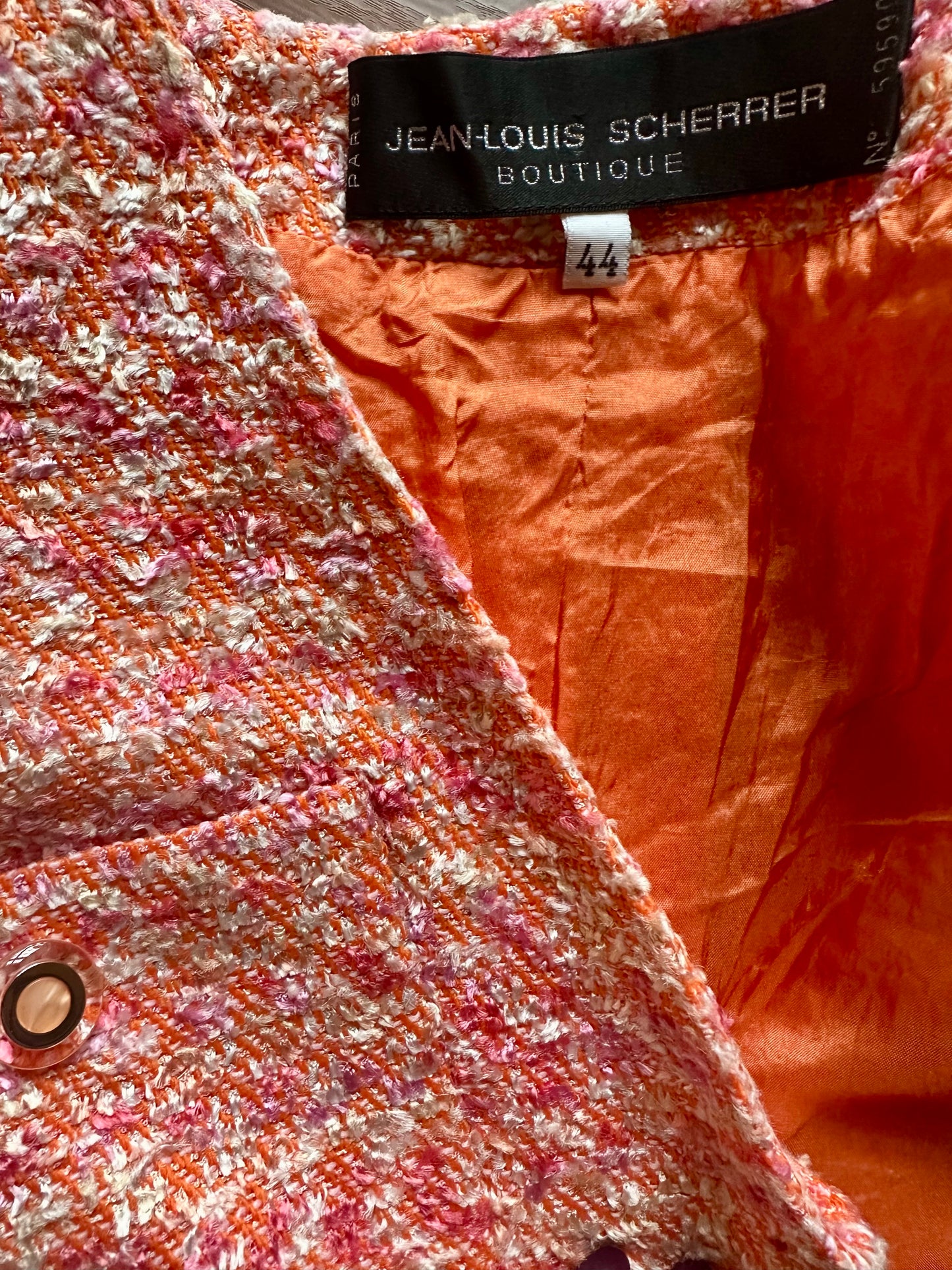 Blazer long en tweed  Jean‑Louis Scherrer Boutique vintage