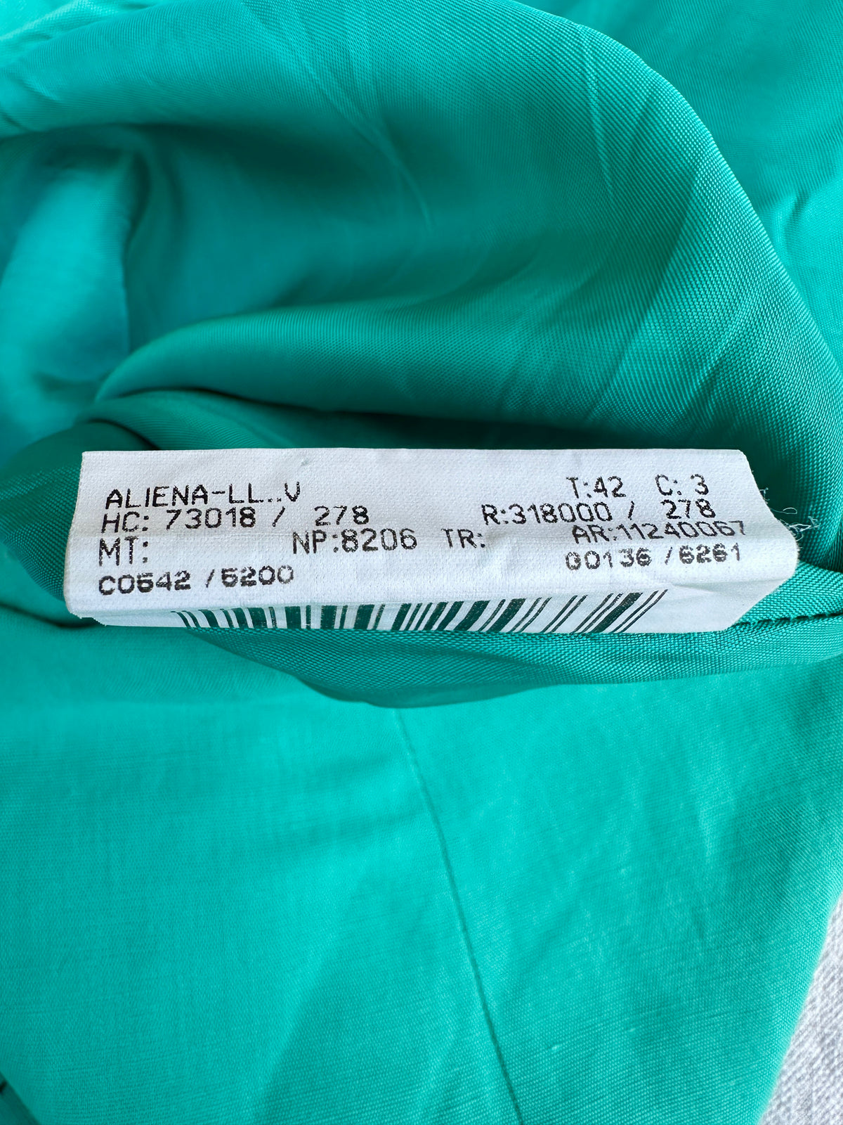 Jupe Longue Verte Burberry Authentique en Coton Lin