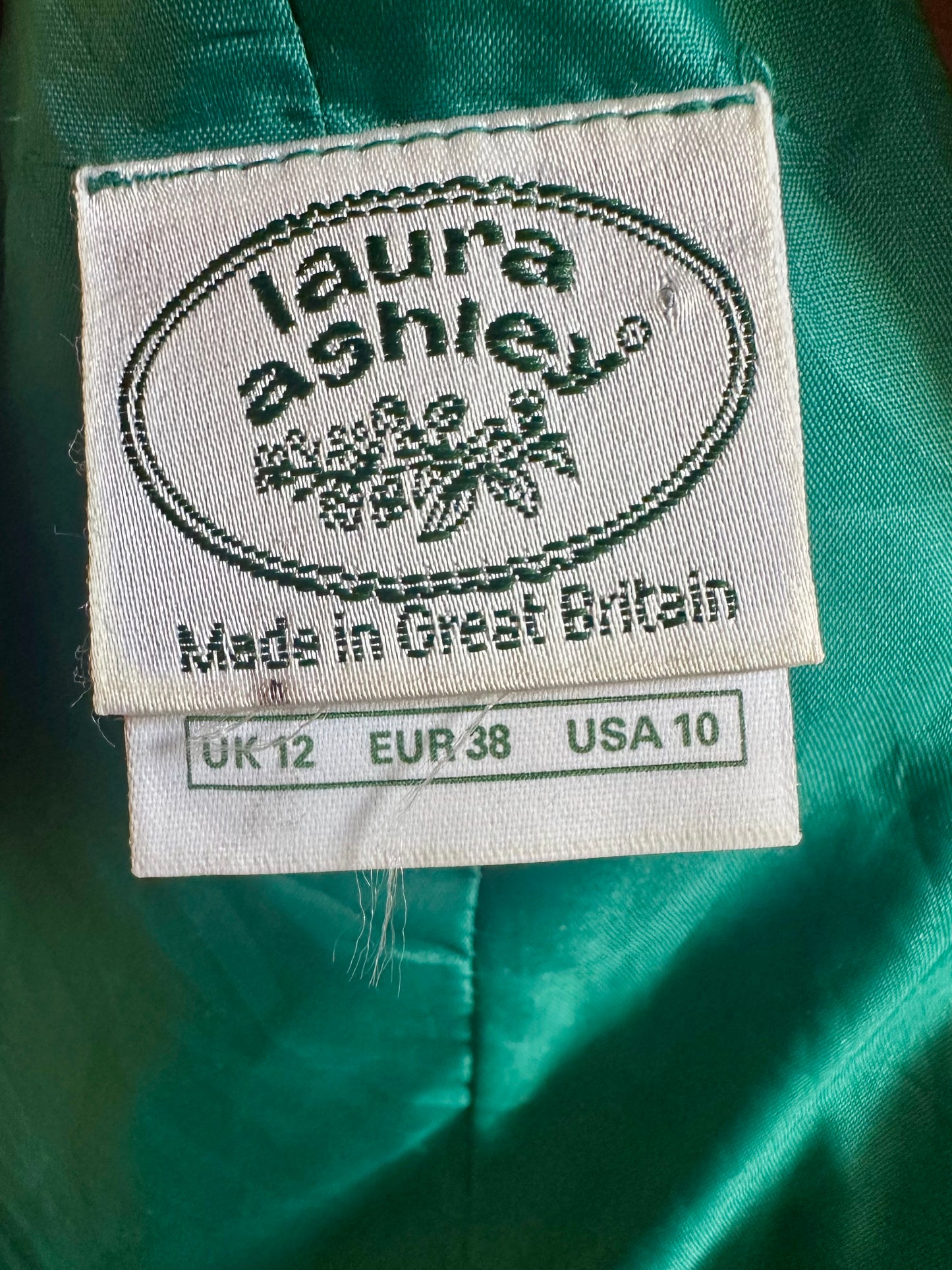 Robe longue en velours vert profond Laura Ashley vintage