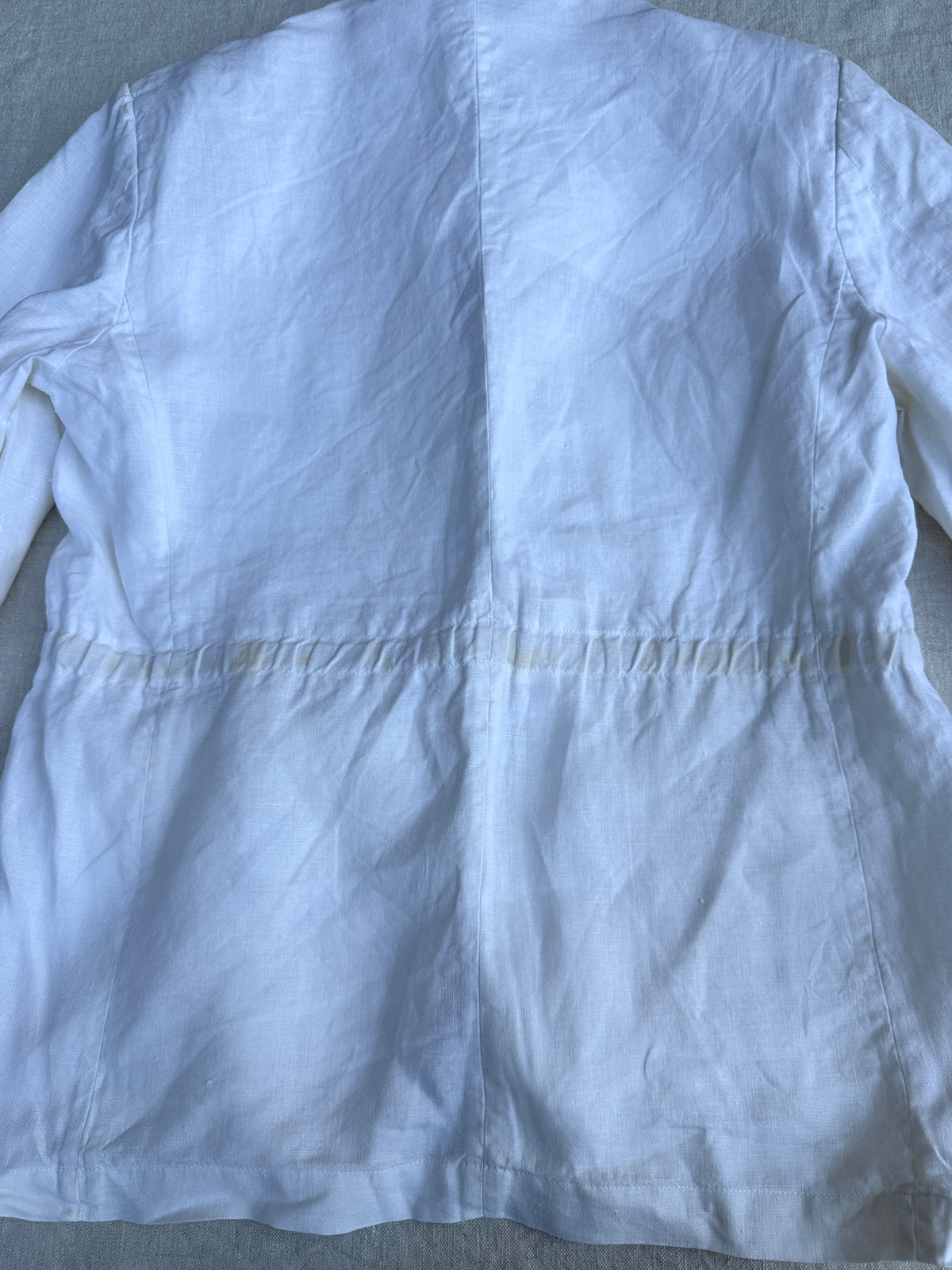 Authentic Kenzo White Linen Safari Jacket Vintage